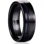 MEILING LINGMEI 8mm Wedding Engagement Rings Inlay Blue Guitar Strings Black Tungsten Rings for Men Women Comfort Fit Size 7-12 MEILING LINGMEI 8mm Wedding Engagement Rings Inlay Blue Guitar Strings Black Tungsten Rings for Men Women Comfort Fit Size 7-12