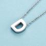 Initial Pendant Necklace Stainless Steel Letters Script Name Monogram Necklaces (D)
