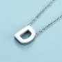 Initial Pendant Necklace Stainless Steel Letters Script Name Monogram Necklaces (D) Initial Pendant Necklace Stainless Steel Letters Script Name Monogram Necklaces (D)