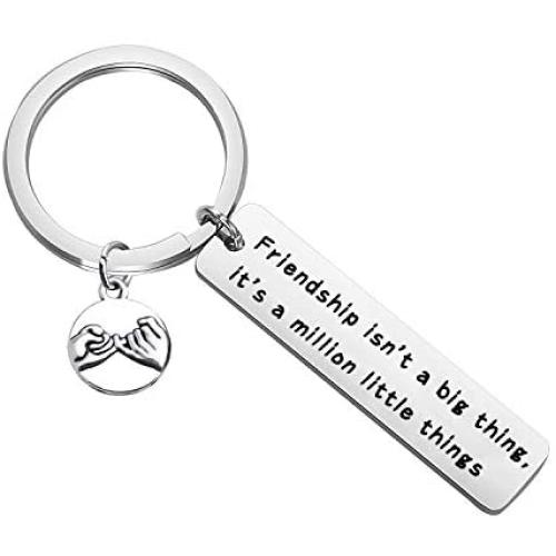 CYTING Friendship Keychain Friendship Isnt a Big Thing Its a Million Little Things Best Friend Keychain Friendship Jewelry for Friends Bestie