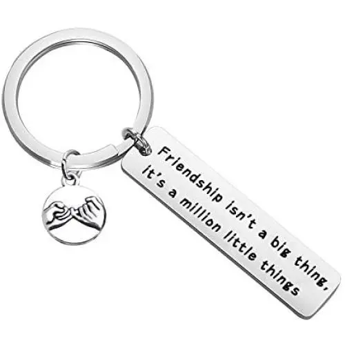 CYTING Friendship Keychain Friendship Isnt a Big Thing Its a Million Little Things Best Friend Keychain Friendship Jewelry for Friends Bestie