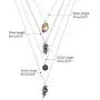 RnBLM JEWELRY Layered Pendant Chain Necklaces for Women Mens Punk Dainty Multilayer Choker Necklaces with Paperclip Lock Cross