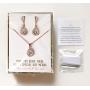A+O Mother of the bride Gift Drop Earrings or Jewelry set in Silver, Yellow Gold, Rose Gold