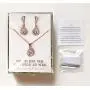 A+O Mother of the bride Gift Drop Earrings or Jewelry set in Silver, Yellow Gold, Rose Gold A+O Mother of the bride Gift Drop Earrings or Jewelry set in Silver, Yellow Gold, Rose Gold