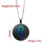 JczR.Y Twelve Constellation Luminous Necklace Pendant Vintage Glowing Time Gemstone Sweater Chain Zodiac Necklace for Women Girls Fashion Jewelry