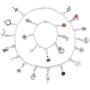 Collection Bijoux 100 Womens Ladies Fashion Accessories Jewelry Advent Calendar 22 Christmas Charms with 1 Bracelet and 1 Necklace