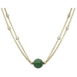 Stellia Coveted Jade Necklace Gold Plated Chain