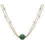 Stellia Coveted Jade Necklace Gold Plated Chain