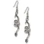 Coiled Snakes Serpents Silver Finish Pewter Dangle Earrings Coiled Snakes Serpents Silver Finish Pewter Dangle Earrings