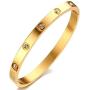 YCSLYW Love Friendship Stainless Steel Bracelet Bracelet Hinge Love Jewelry with Crystal Bracelet Gift Gift for Female Teen Girl