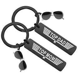 CENWA Top Gun Maverick Goose Top Gun Inspired Jewelry Top Mom Top Dad Keychain Set