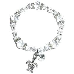 Hidden Hollow Beads Crystal Stretch Charm Bracelet, Women’s Message Dangle, Comes Packaged In A Beautiful Gift Bag