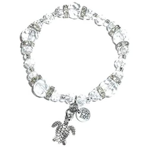 Hidden Hollow Beads Crystal Stretch Charm Bracelet, Women’s Message Dangle, Comes Packaged In A Beautiful Gift Bag