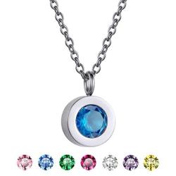 GoldChic Jewelry 7pcs Interchangeable Bezel-Set Necklace for Women Girl Gift Jewelry,Cubic Zirconia Necklace, Bezel Necklace with Gift Box