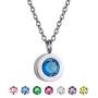 GoldChic Jewelry 7pcs Interchangeable Bezel-Set Necklace for Women Girl Gift Jewelry,Cubic Zirconia Necklace, Bezel Necklace with Gift Box