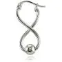 Sterling Silver Infinity Figure 8 Bead Drop Earrings