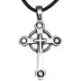 Trilogy Jewelry Pewter Christian Cross with Celtic Ring Pendant on Leather Necklace Trilogy Jewelry Pewter Christian Cross with Celtic Ring Pendant on Leather Necklace