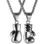 HZMAN Men Women Punk Stainless Steel Boxing Glove Chain Pendant Necklace