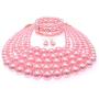 MeliMe Faux Big Pearl Necklace Flapper Beads Pearl Statement Necklace Bracelet and Earrings for Women Mother