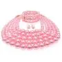 MeliMe Faux Big Pearl Necklace Flapper Beads Pearl Statement Necklace Bracelet and Earrings for Women Mother