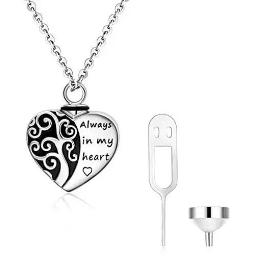 YFN Urn Necklaces for Ashes Sterling Silver for Women Men,Cremation Jewelry for Ashes,Always in My Heart Memory Necklace Gift, Easter Keepsake for Women YFN Urn Necklaces for Ashes Sterling Silver for Women Men,Cremation Jewelry for Ashes,Always in My Heart Memory Necklace Gift, Easter Keepsake for Women