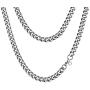Cuban Chain Link Necklace Mens Women 6mm/9mm Wide 316L Stainless Steel Necklaces Curb Link Chains 18k Gold/Black Gun Plated Hip hop Street Jewelry