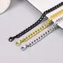 PROSTEEL Stainless Steel Bracelet for Men Women, Cuban Link Chain/Flat Box Chain, Black/18K Gold Plated, W:4.8mm/6mm/10mm/14mm, L:19cm to 22cm, Come Gift Box PROSTEEL Stainless Steel Bracelet for Men Women, Cuban Link Chain/Flat Box Chain, Black/18K Gold Plated, W:4.8mm/6mm/10mm/14mm, L:19cm to 22cm, Come Gift Box