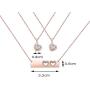 Daughter Gifts Mother Daughter Necklace Cubic Zirconia Love Pendant Necklace Mothers Day Gift