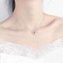 Dainty Teardrop Necklace for Women Girls Sterling Silver Minimalist Simple Tiny Oval Bead Beans Pear-Shaped Pendant Choker BFF Necklace Fashion Adjustable Chain 18'' Jewelry Wedding Birthday Gift