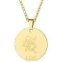 FaithHeart Customizable Astrology 12 Constellation Horoscope Necklace, Stainless Steel/18K Gold Plated Zodiac Star Sign Dog Tag/Coin Pendant Men Lucky Layered Charms for Women
