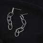 JustMoMoMin Simple Fashion Chain Link Long Drop Earrings for Men Women Boys Girls Jewelry