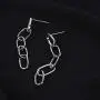 JustMoMoMin Simple Fashion Chain Link Long Drop Earrings for Men Women Boys Girls Jewelry