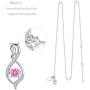 Mothers Day Birthday Gifts for Mom Forever Love Infinity Necklace Birthstones Ruby Peridot Blue Sapphire Pink Tourmaline Citrine Jewelry for Her Sterling Silver …