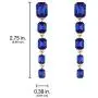 SP SOPHIA COLLECTION Womens 5 Tiered Rectangle Dangle Drop Rhinestone Post Earrings SP SOPHIA COLLECTION Womens 5 Tiered Rectangle Dangle Drop Rhinestone Post Earrings