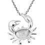 AeraVida Crab Claws Cancer Zodiac .925 Sterling Silver Pendant Necklace