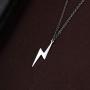Amaxer Minimalist Hip Pop Razer Blade Flash Geometry Pendant Necklace Simple Punk Rock Unisex Jewelry