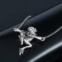 La Espoir Lovely Animal Necklace Frog on Branch Necklaces Retro Silver Jewelry