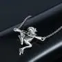 La Espoir Lovely Animal Necklace Frog on Branch Necklaces Retro Silver Jewelry