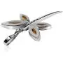 Ian and Valeri co. Amber Sterling Silver Dragonfly Pendant Necklace Chain 18'' Ian and Valeri co. Amber Sterling Silver Dragonfly Pendant Necklace Chain 18''