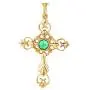 Carleen 14K Solid Real Yellow Gold Vivid Green Emerald May Birthstone Oval/Cross/Halo/Princess Cut Pendant Necklace Delicate Dainty Fine Jewelry for Women Girls, 16/18 INCH Carleen 14K Solid Real Yellow Gold Vivid Green Emerald May Birthstone Oval/Cross/Halo/Princess Cut Pendant Necklace Delicate Dainty Fine Jewelry for Women Girls, 16/18 INCH