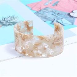 Aineecy Acrylic Leopard Open Cuff Bracelet Mottled Acetate Tortoise Bracelet Bangle Wide Wrap Wristband Jewelry for Women Girls