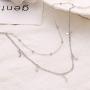 Layered Choker Necklace Boho Moon Star Pendant Necklace Charm Jewelry Clavicle Double Short Chain Necklace Gift for Women Girls