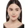 Aheli Boho Oxidized Indian Laxmi Goddess Dangle Earrings with Faux Stone Studded Ethnic Fashion Jewelry for Women Aheli Boho Oxidized Indian Laxmi Goddess Dangle Earrings with Faux Stone Studded Ethnic Fashion Jewelry for Women