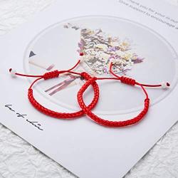 Red String of Fate Good Luck Protection Couples Bracelets for Boyfriend and Girlfriend Him and Her Long Distance Relationships Gifts