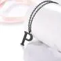 PROSTEEL Stainless Steel/Sterling Silver Initial Name Necklace, A to Z Initial Letter Personalized Necklaces for Men Women, Gold/Silver/Black Tone, 16''/20'' Adjustable, Come Gift Box