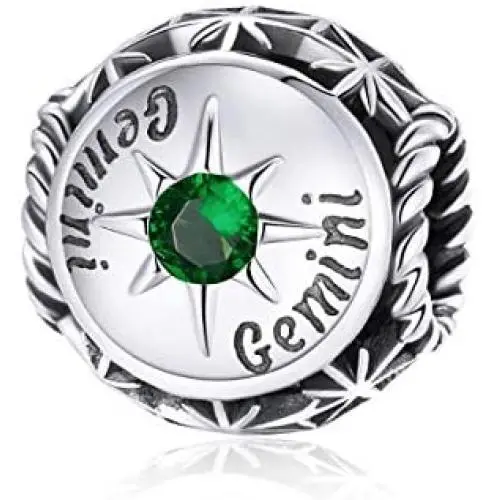 BAMOER Zodiac Star Sign 925 Sterling Silver Birthstone Charm for Charm Bracelets 12 Constellations Charms Bead Fits Pandora Bracelet and Necklace BAMOER Zodiac Star Sign 925 Sterling Silver Birthstone Charm for Charm Bracelets 12 Constellations Charms Bead Fits Pandora Bracelet and Necklace