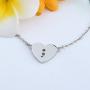 KUIYAI Silver Heart Hollow Out Charm Survivor Semicolon Suicide Awareness Bracelet (Silver)