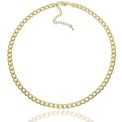 JIBSA 18K Gold Plated Choker Layered Thin Dainty Chain Necklace 14'' 16'' 18'' Long for Women Teen Girls Fashion Jewelry