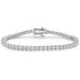 SUPRAONE White Gold Plated 925 Sterling Silver 3.0 Round Cut Cubic Zirconia Classic Tennis Bracelet, 14K White Gold Plated 7.0 Inch