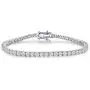 SUPRAONE White Gold Plated 925 Sterling Silver 3.0 Round Cut Cubic Zirconia Classic Tennis Bracelet, 14K White Gold Plated 7.0 Inch